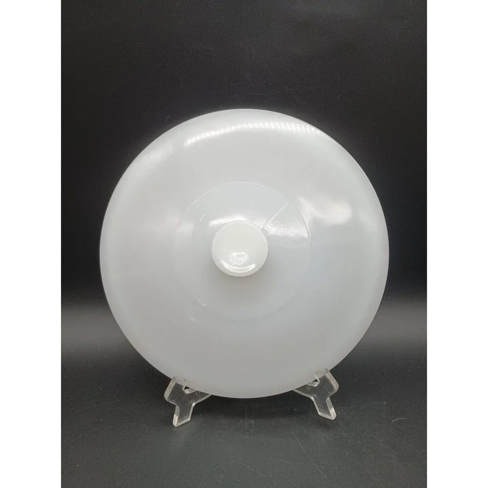 Vintage White Milk Glass LID Round 7.75